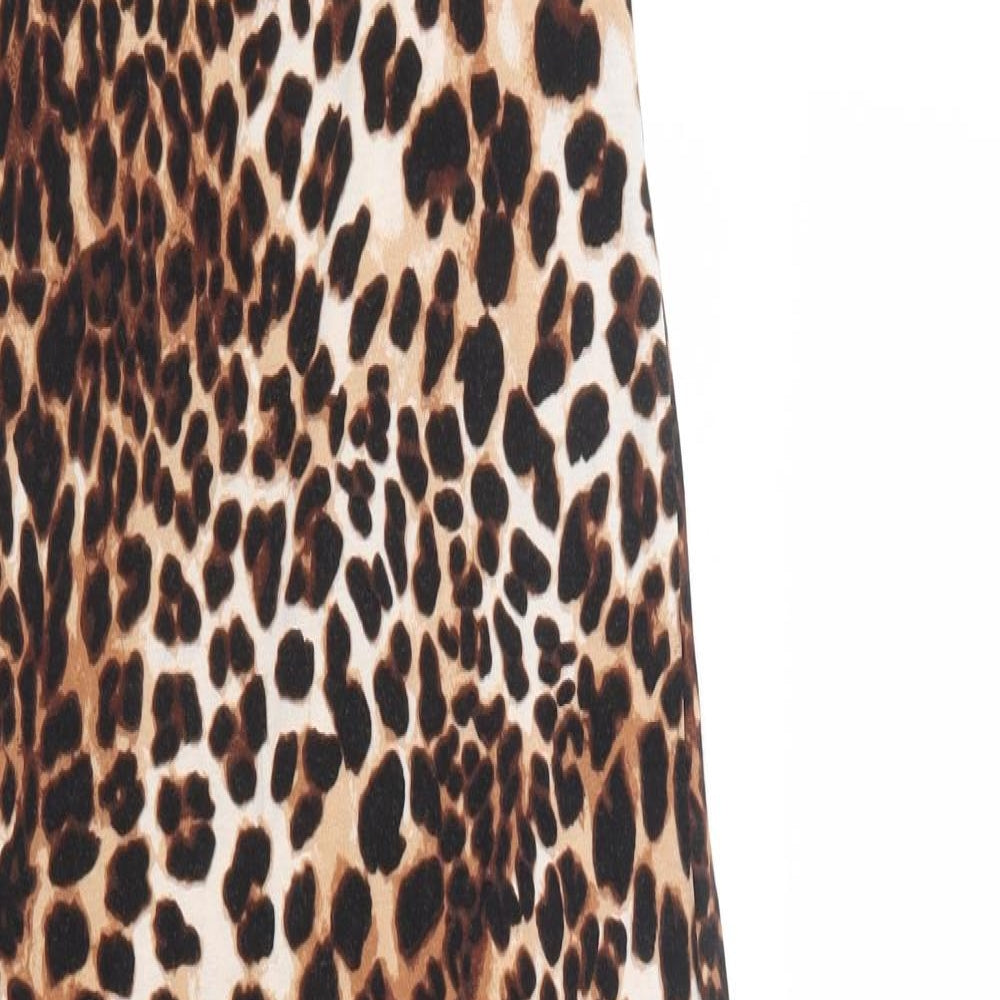 H&M Womens Brown Animal Print  Maxi  Size XS