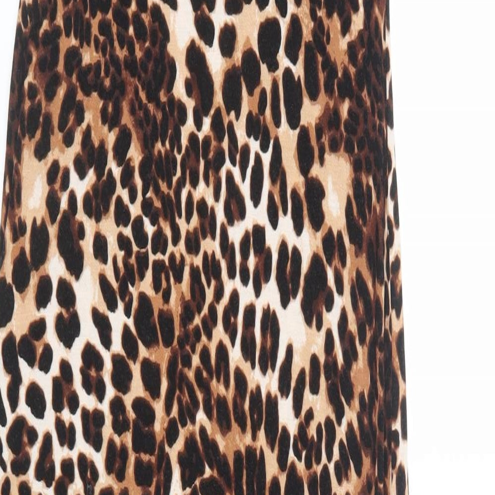 H&M Womens Brown Animal Print  Maxi  Size XS