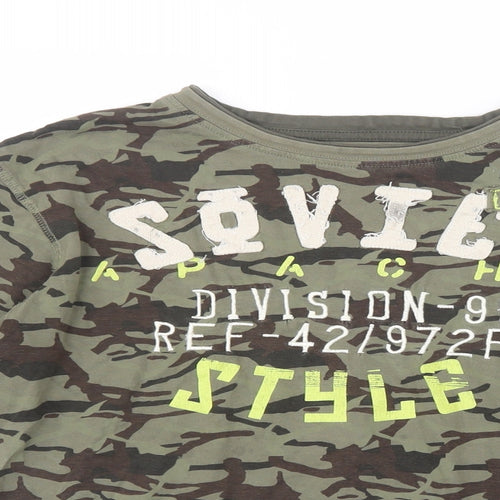 Eagles Boys Green Camouflage  Basic T-Shirt Size 10-11 Years