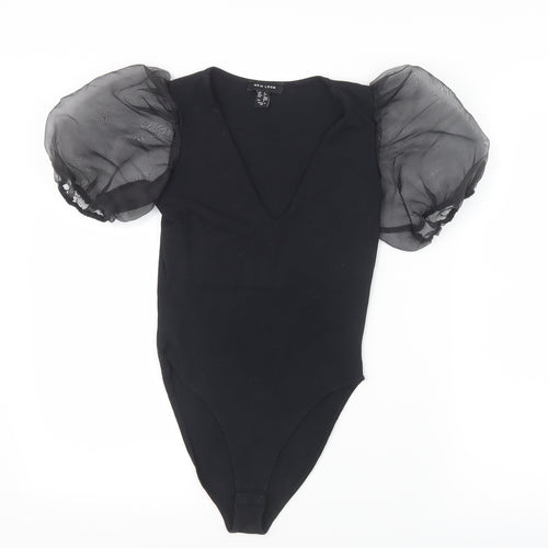 New Look Womens Black   Bodysuit One-Piece Size 6