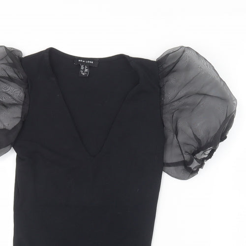New Look Womens Black   Bodysuit One-Piece Size 6