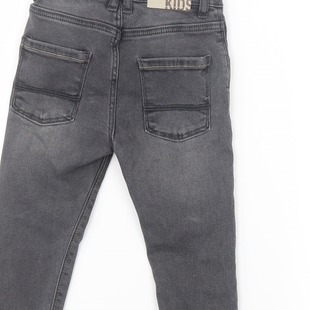 Zara Boys Grey  Denim Cargo Jeans Size 12-18 Months