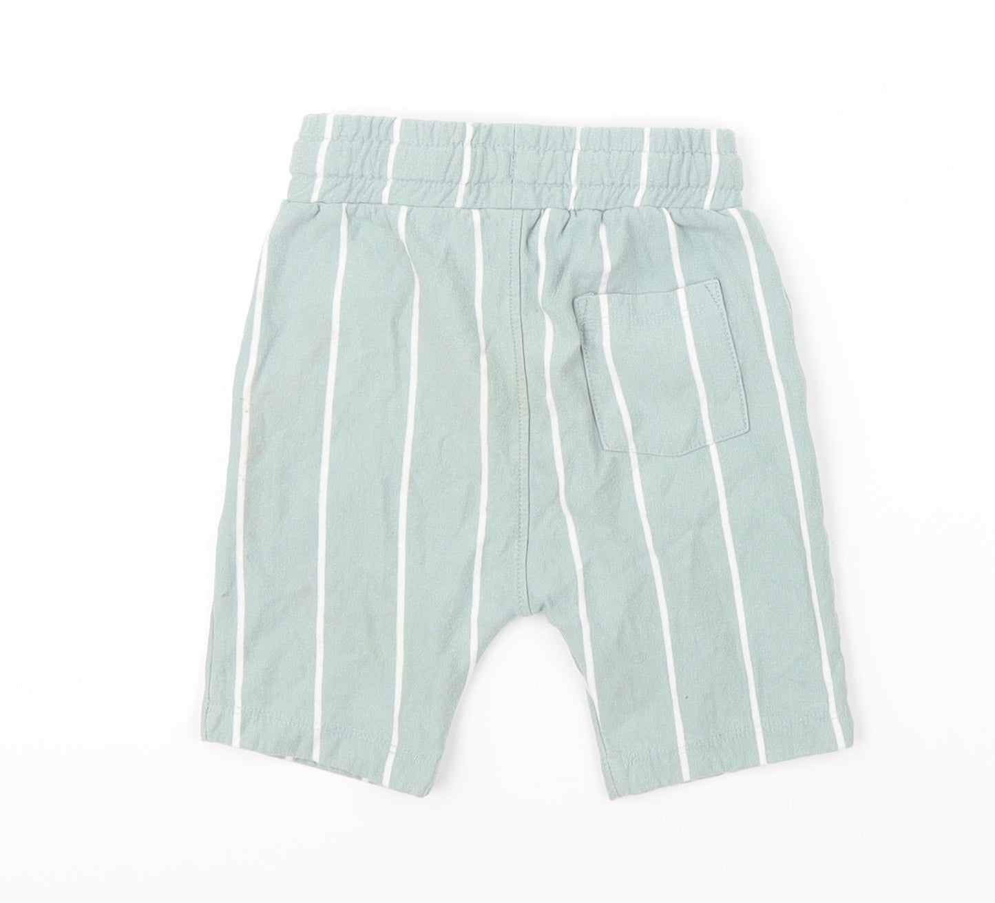 NEXT Boys Green Striped  Capri Trousers Size 18-24 Months