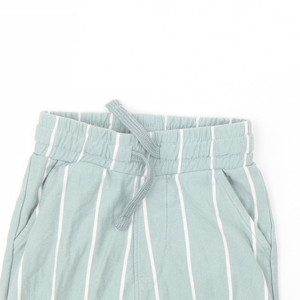 NEXT Boys Green Striped  Capri Trousers Size 18-24 Months