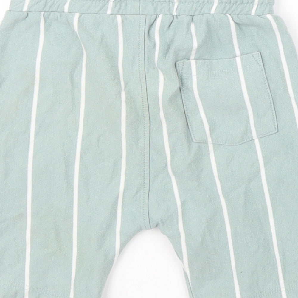 NEXT Boys Green Striped  Capri Trousers Size 18-24 Months