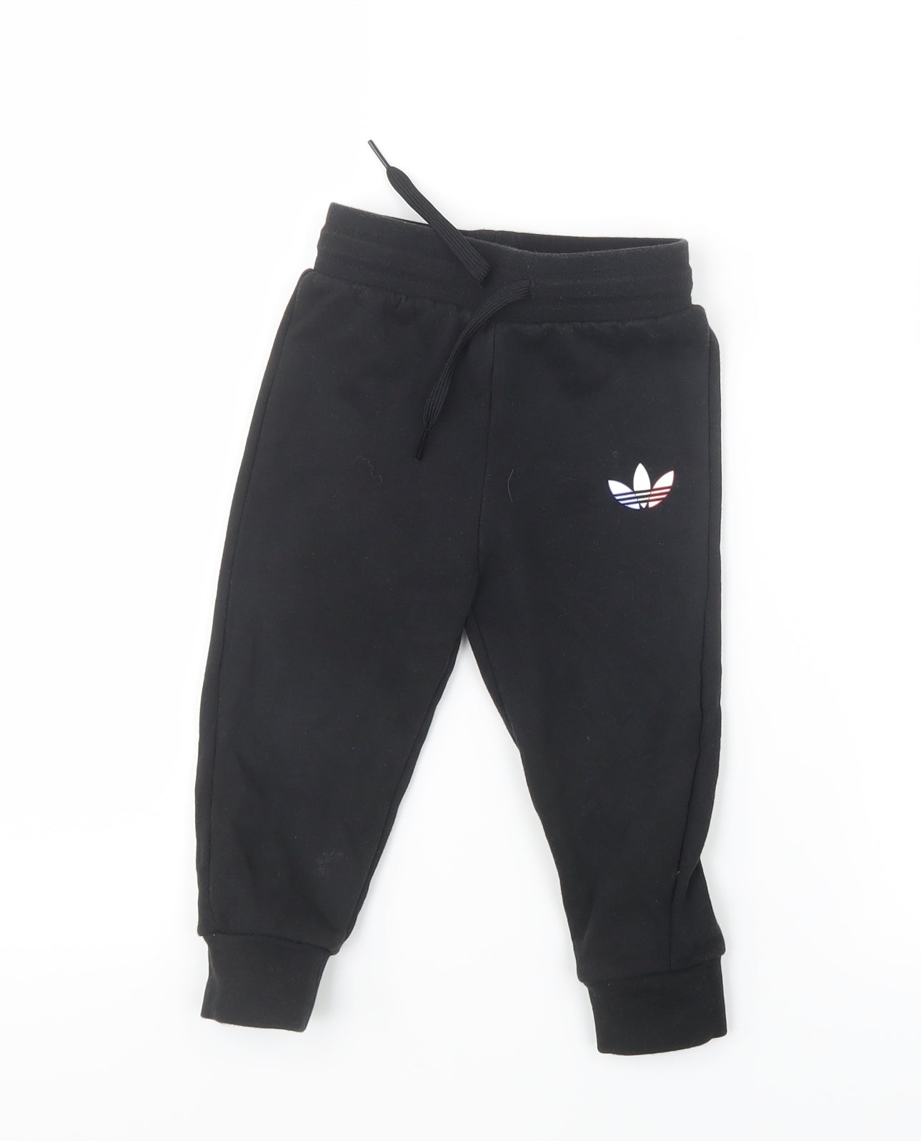 adidas Boys Black   Jogger Trousers Size 18-24 Months