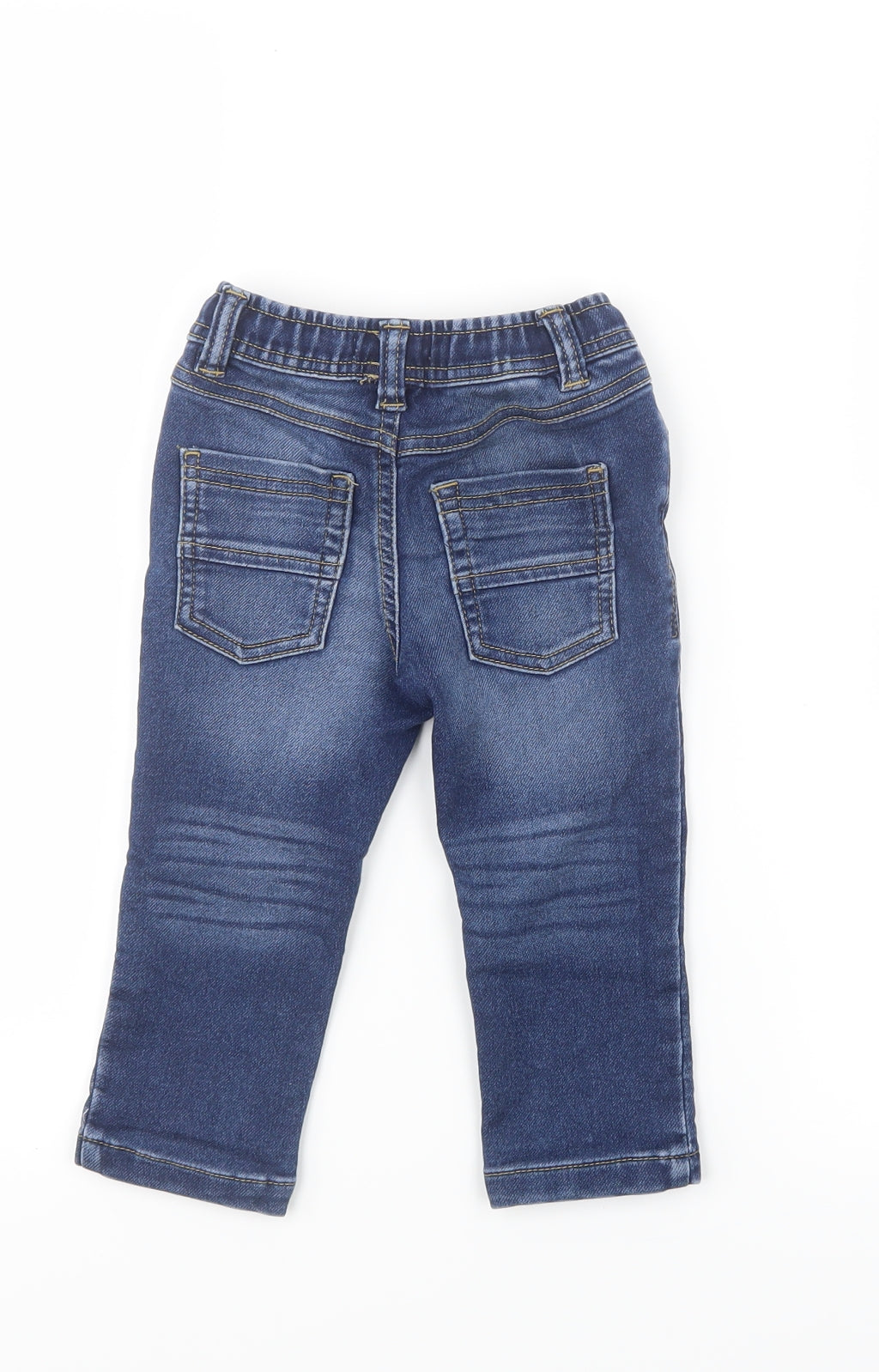 Blue Zoo Boys Blue  Denim Cargo Jeans Size 12-18 Months