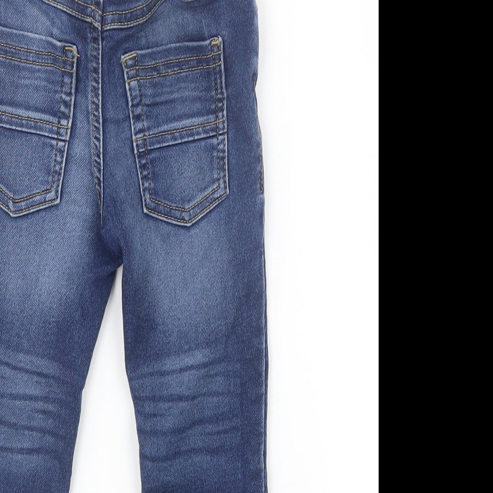Blue Zoo Boys Blue  Denim Cargo Jeans Size 12-18 Months
