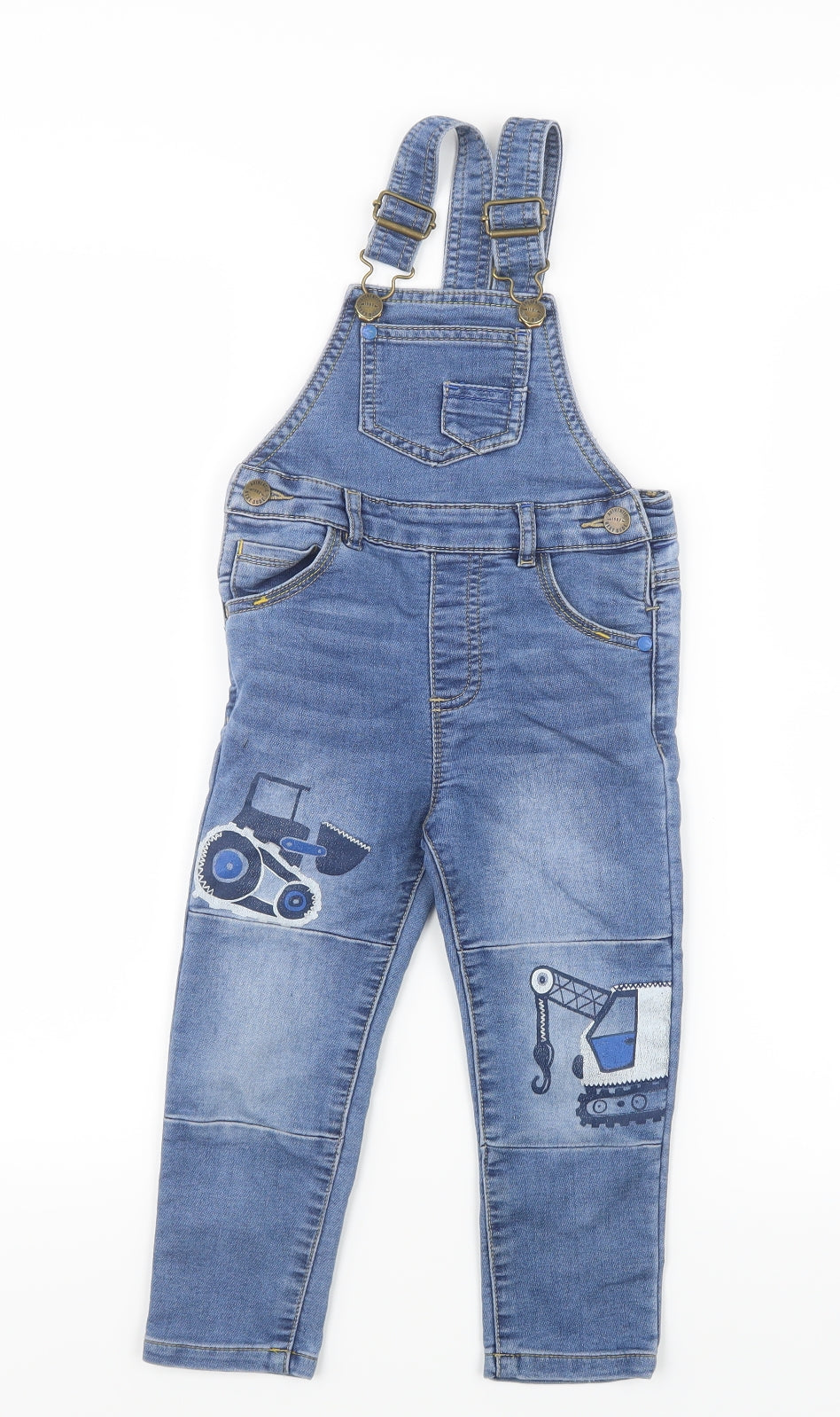 NEXT Boys Blue  Denim Dungarees Trousers Size 2-3 Years