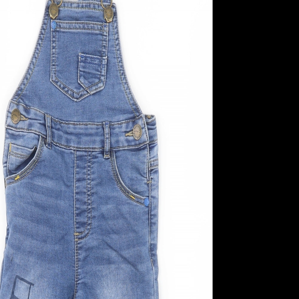 NEXT Boys Blue  Denim Dungarees Trousers Size 2-3 Years