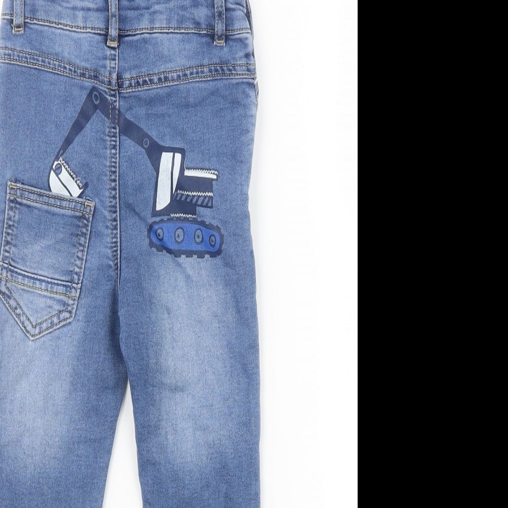NEXT Boys Blue  Denim Dungarees Trousers Size 2-3 Years