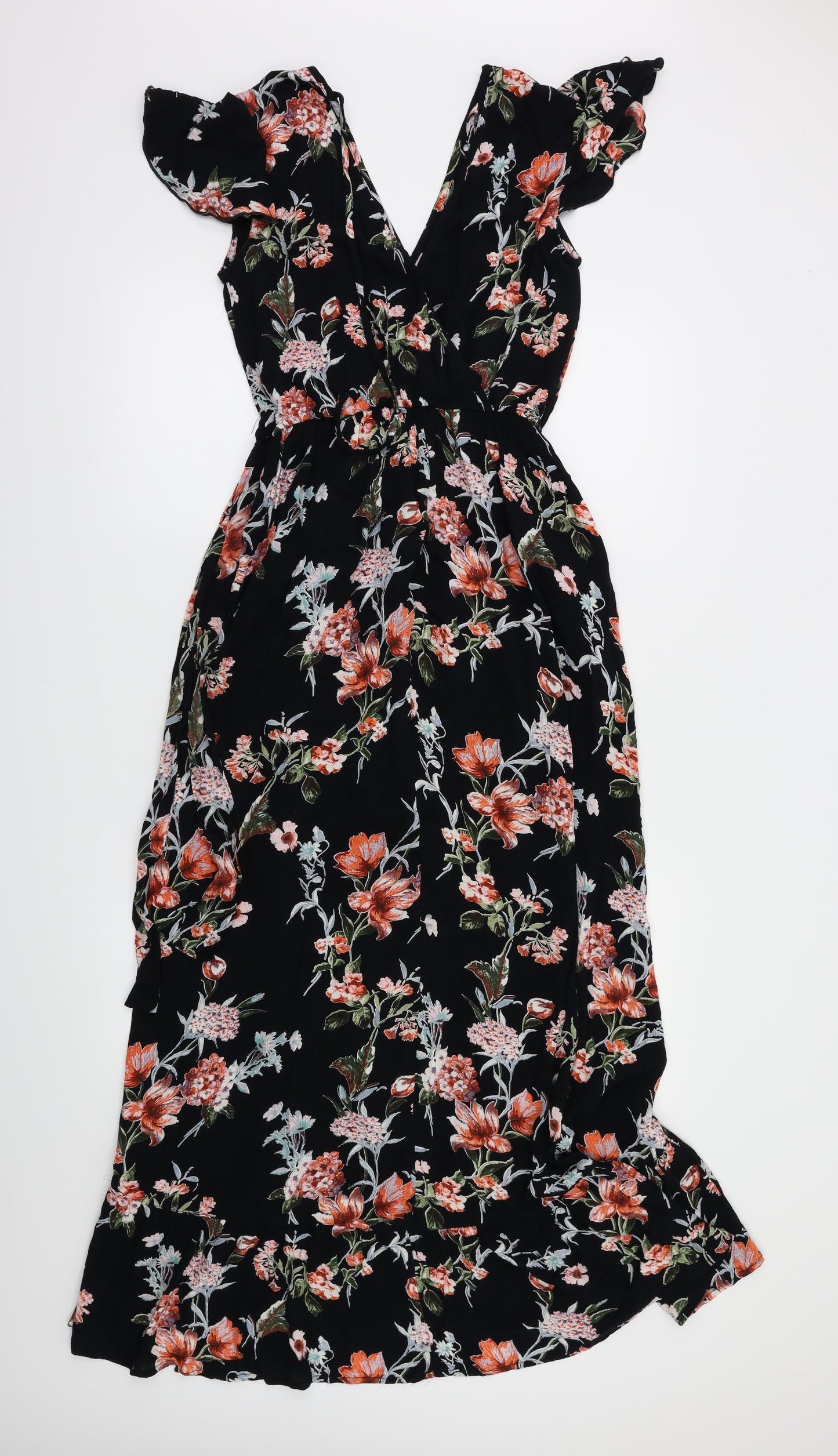 B.O.G collective  Womens Black Floral  Fit & Flare  Size XS