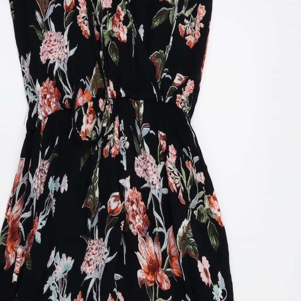 B.O.G collective  Womens Black Floral  Fit & Flare  Size XS