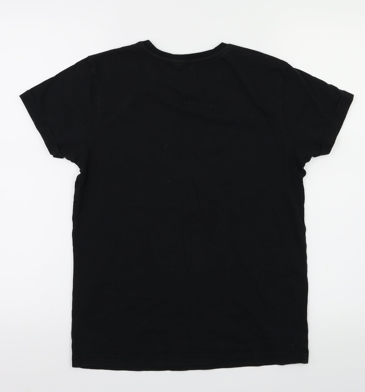 George Boys Black Animal Print  Basic T-Shirt Size 13-14 Years