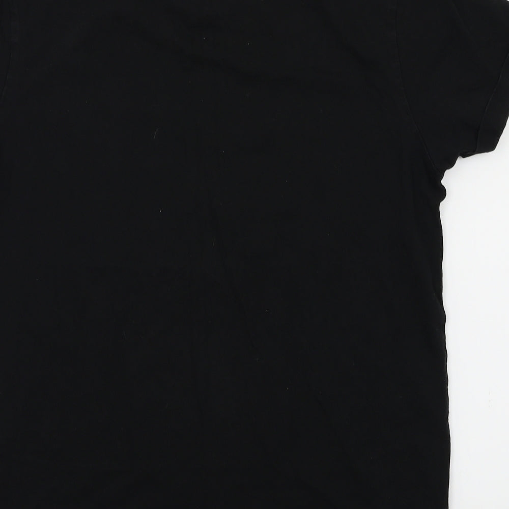 George Boys Black Animal Print  Basic T-Shirt Size 13-14 Years