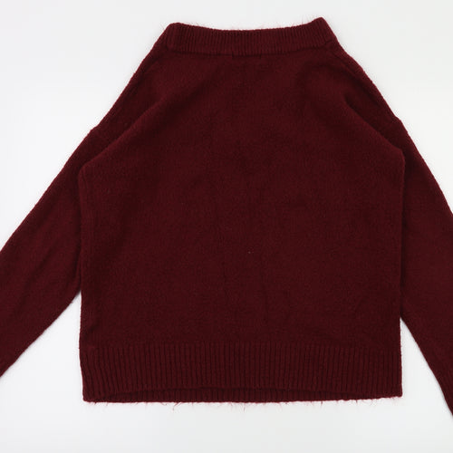 Brave Soul Womens Red   Pullover Hoodie Size XS
