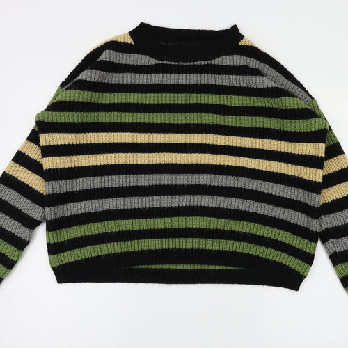 Zaful Womens Black Striped  Pullover Jumper One Size