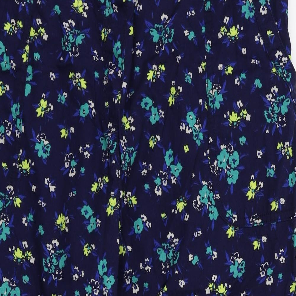 Bonmarché Womens Blue Floral  Trousers  Size 20 L20 in