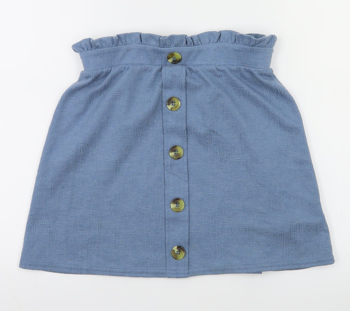 New Look Womens Blue   A-Line Skirt Size 10  - Stretch waistband