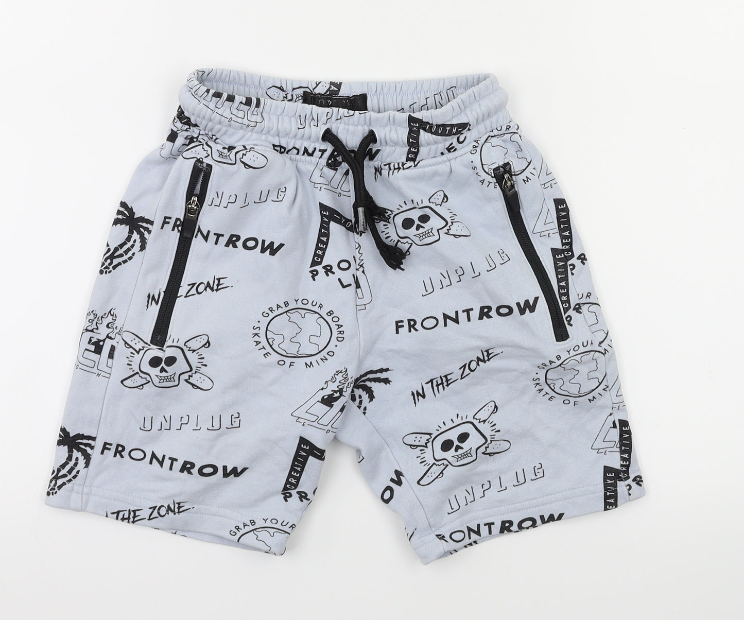 next  Boys Blue Animal Print  Sweat Shorts Size 7 Years