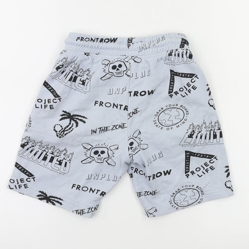 next  Boys Blue Animal Print  Sweat Shorts Size 7 Years