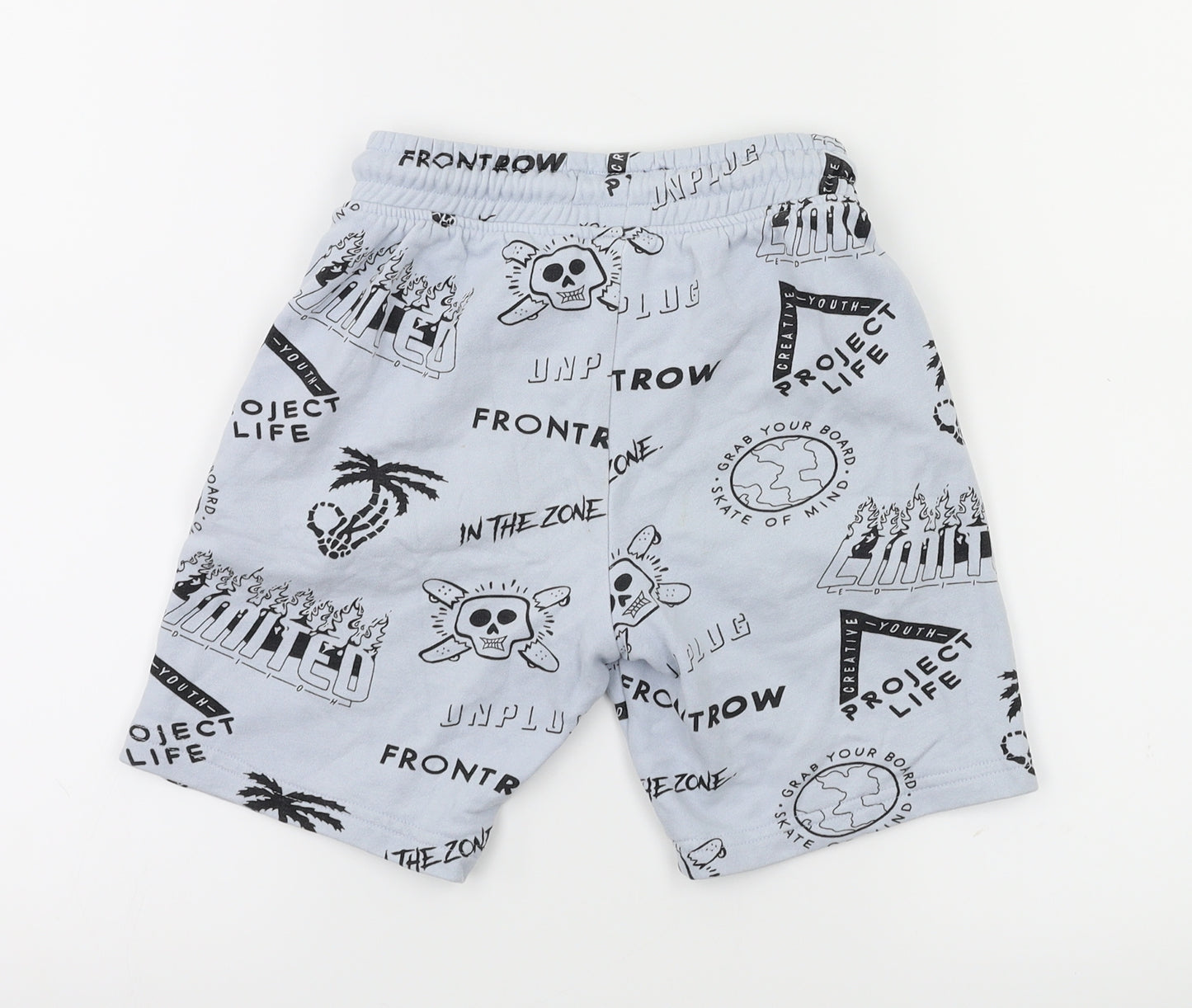 next  Boys Blue Animal Print  Sweat Shorts Size 7 Years