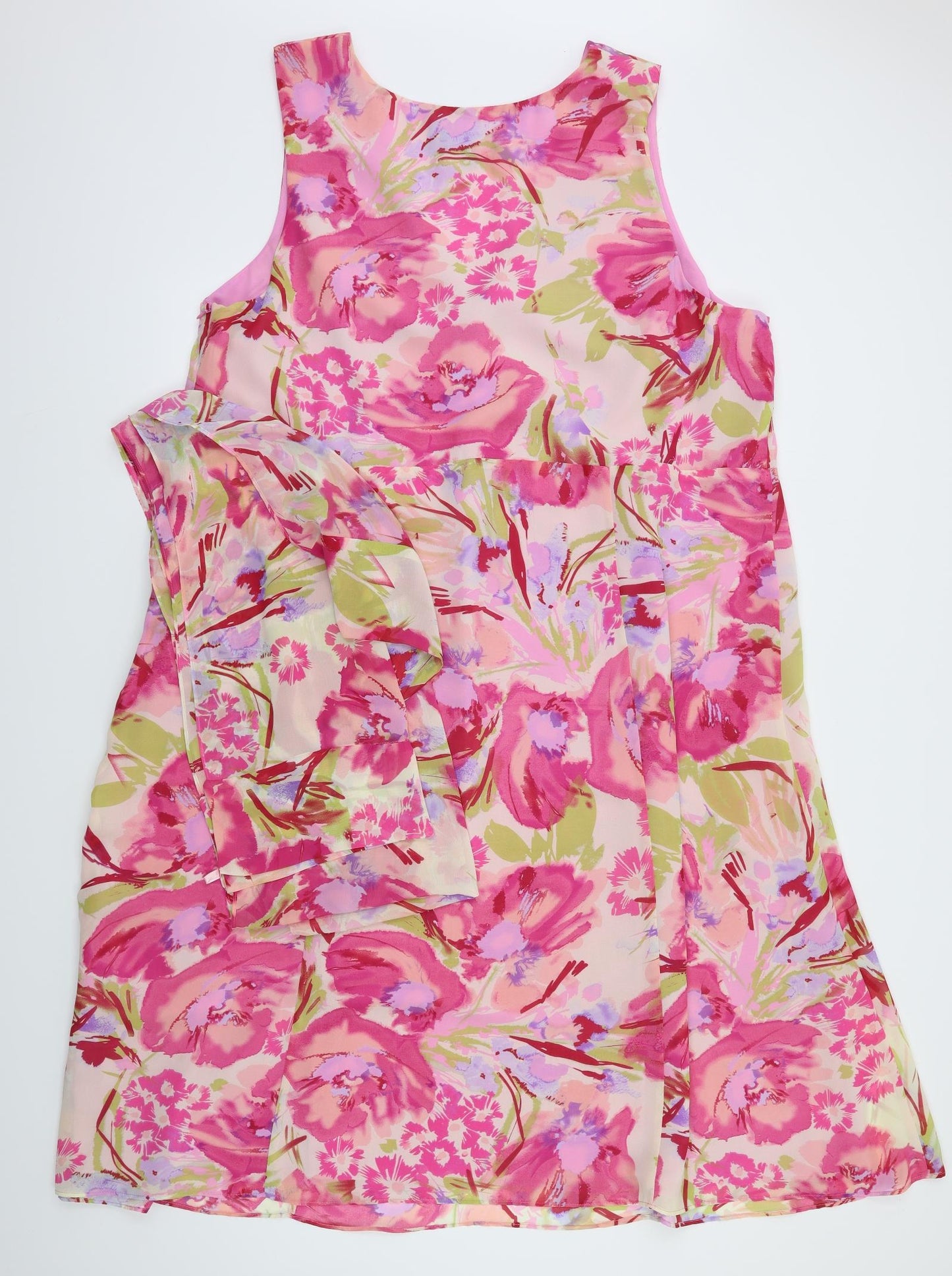 Ann Harvey   Womens Pink Floral  Fit & Flare  Size 24