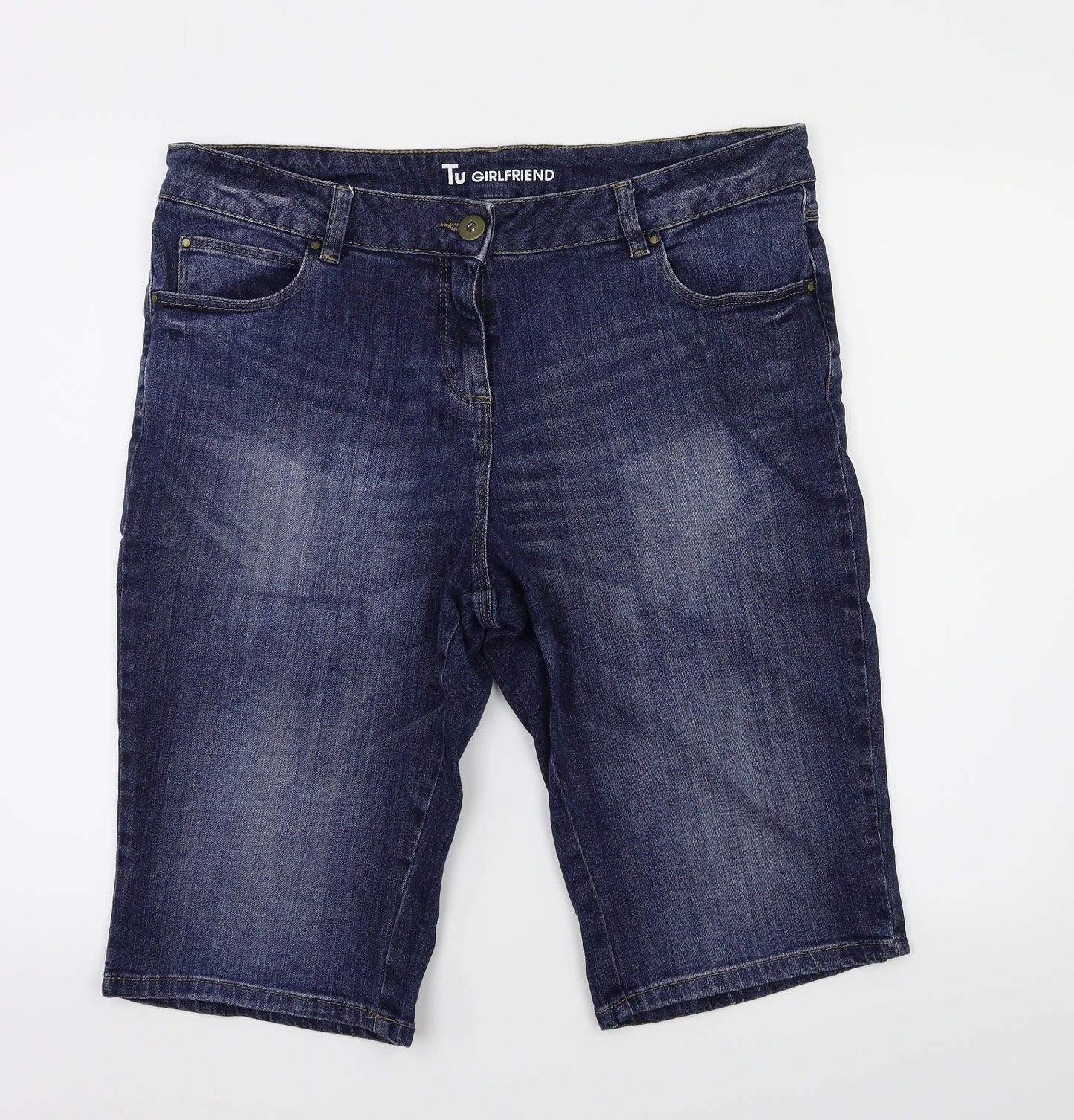 TU Womens Blue   Capri Jeans Size 16 L20 in