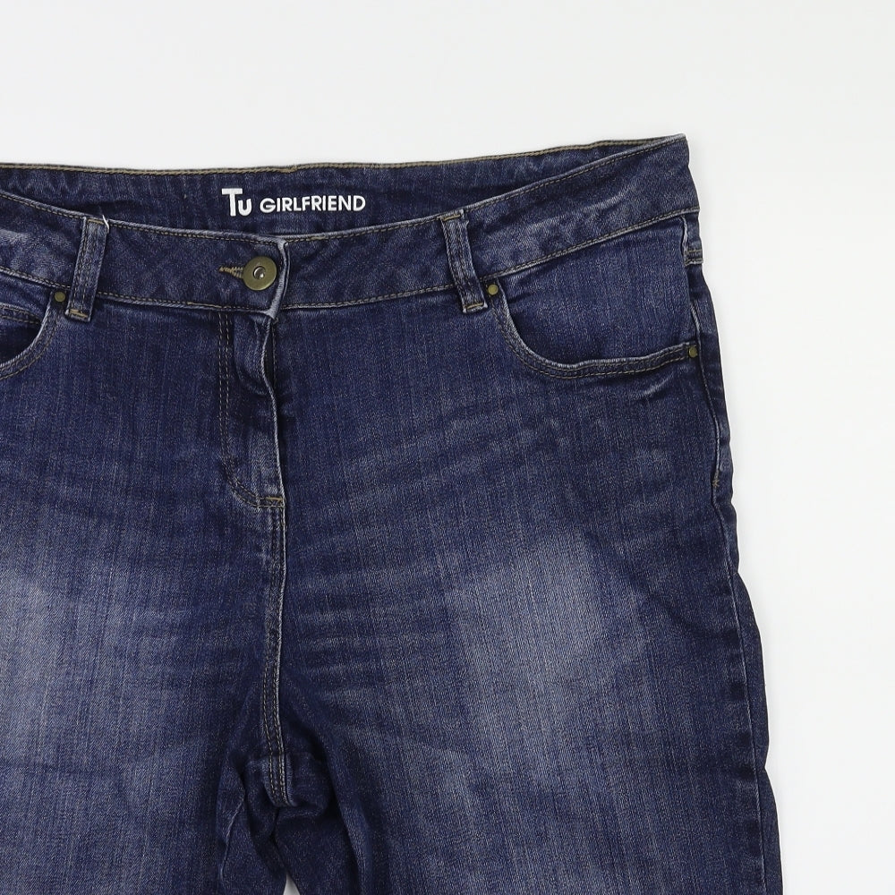TU Womens Blue   Capri Jeans Size 16 L20 in