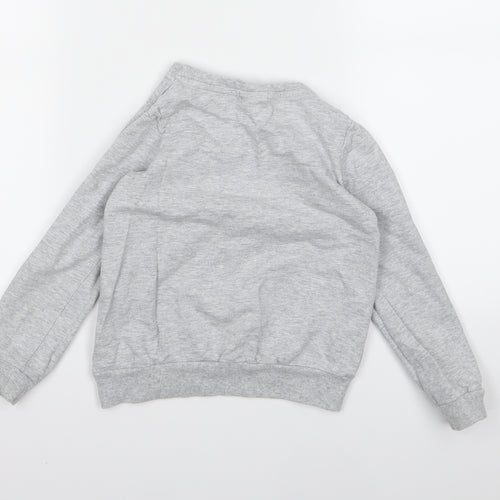 NEXT Girls Grey  Jersey Pullover Sweatshirt Size 5 Years