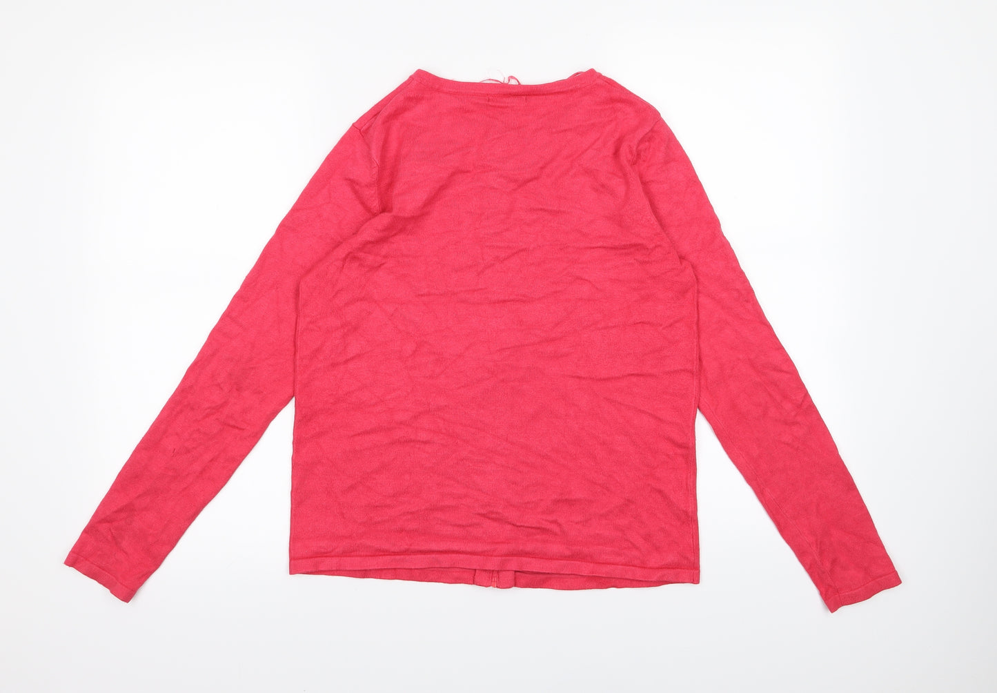 M&Co Womens Pink  Knit Cardigan Jumper Size 12