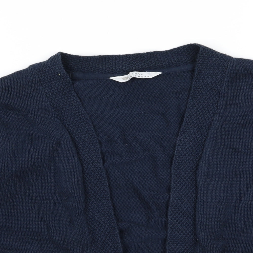 BHS Womens Blue  Knit Cardigan Jumper Size 14