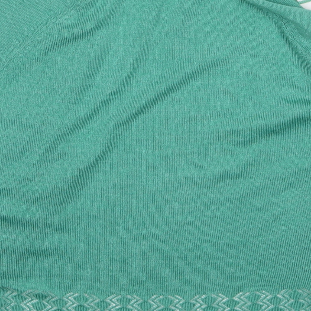 Per Una Womens Green  Knit Cardigan Jumper Size M