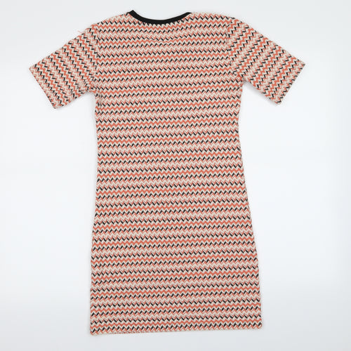 Topshop Womens Multicoloured Striped  T-Shirt Dress  Size 10