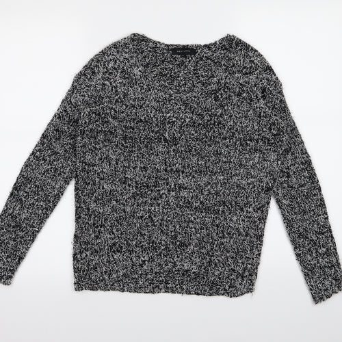 New Look Womens Black  Knit Pullover Jumper Size 8