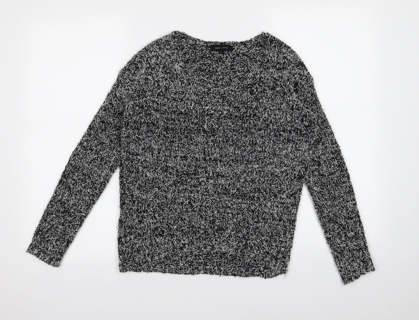 New Look Womens Black  Knit Pullover Jumper Size 8