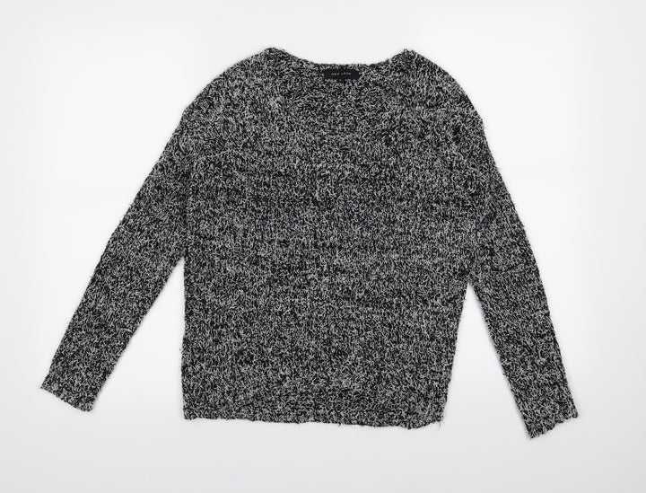 New Look Womens Black Knit Pullover Jumper Size 8