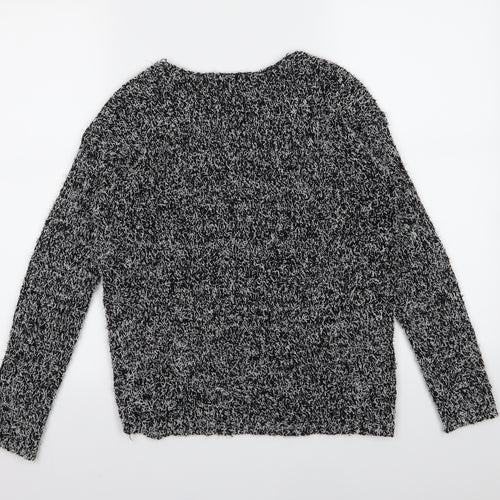 New Look Womens Black  Knit Pullover Jumper Size 8