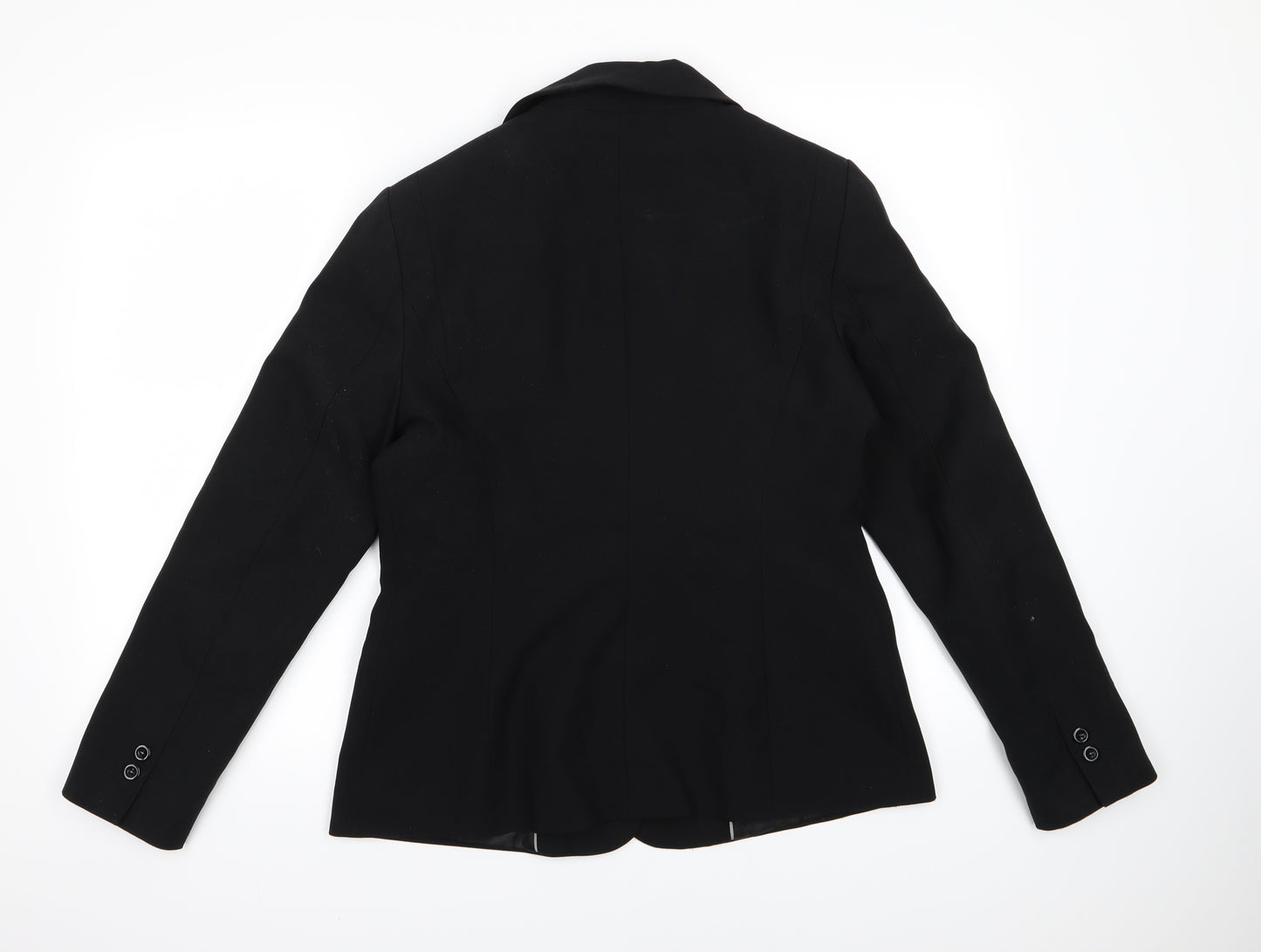 F&F Womens Black  Rayon Jacket Blazer Size 14