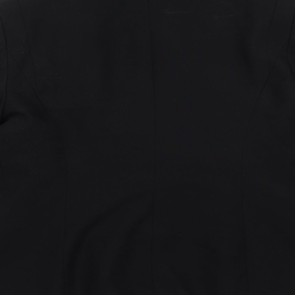 F&F Womens Black  Rayon Jacket Blazer Size 14
