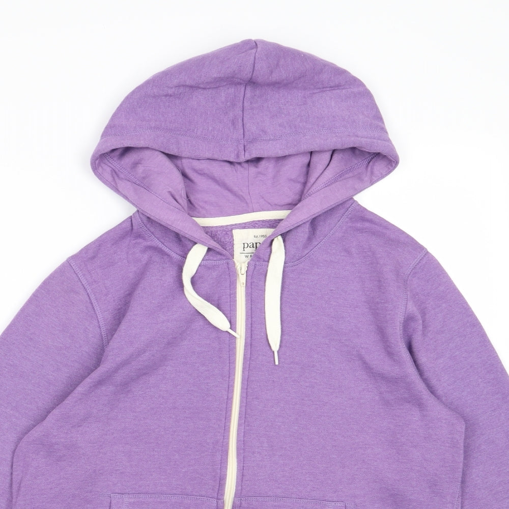 Papaya Womens Purple  Jersey Full Zip Hoodie Size 12