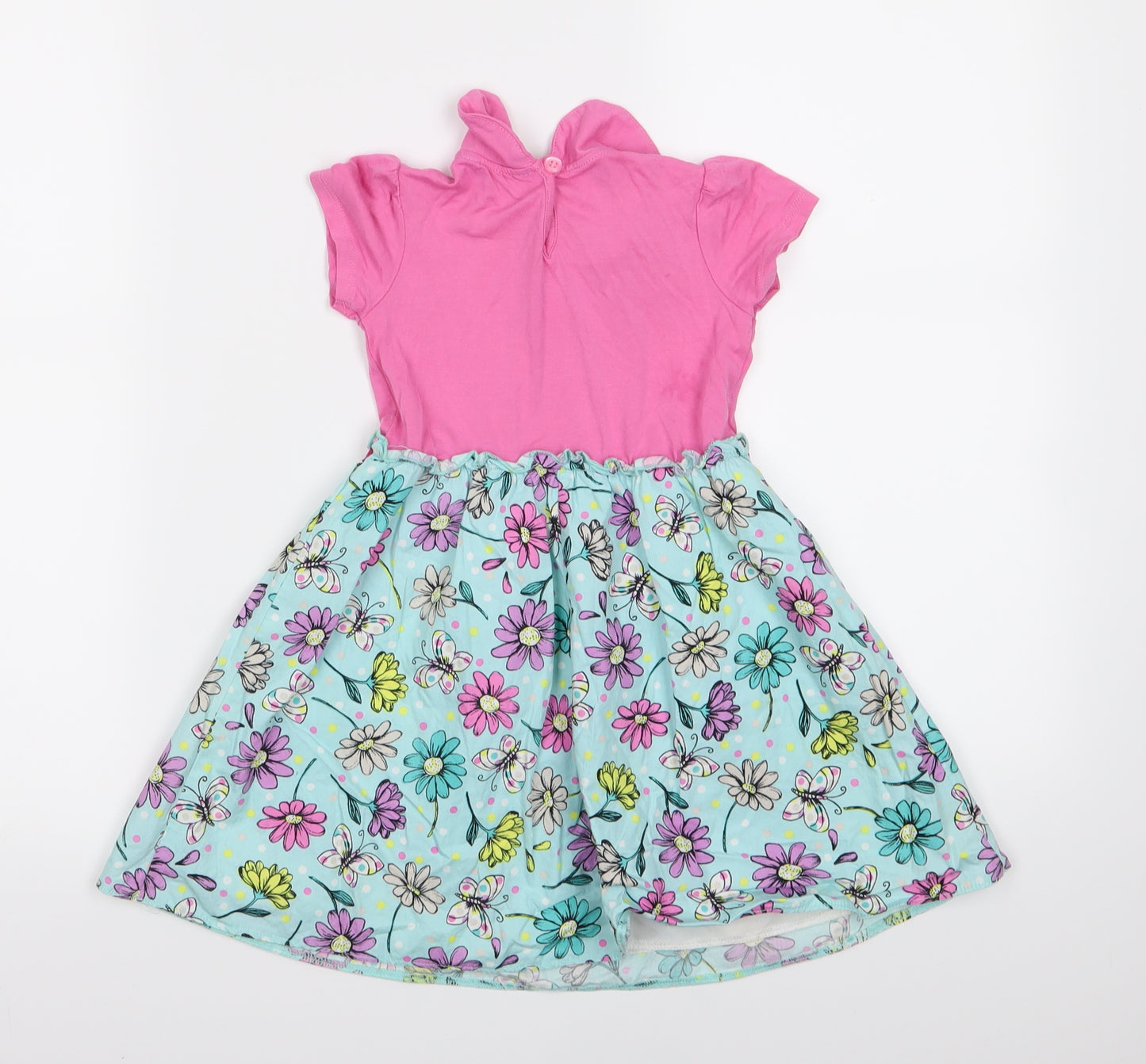 George Girls Pink Floral  T-Shirt Dress  Size 3-4 Years