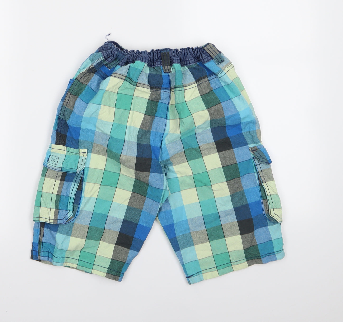 Nutmeg Boys Blue Check  Bermuda Shorts Size 12-13 Years