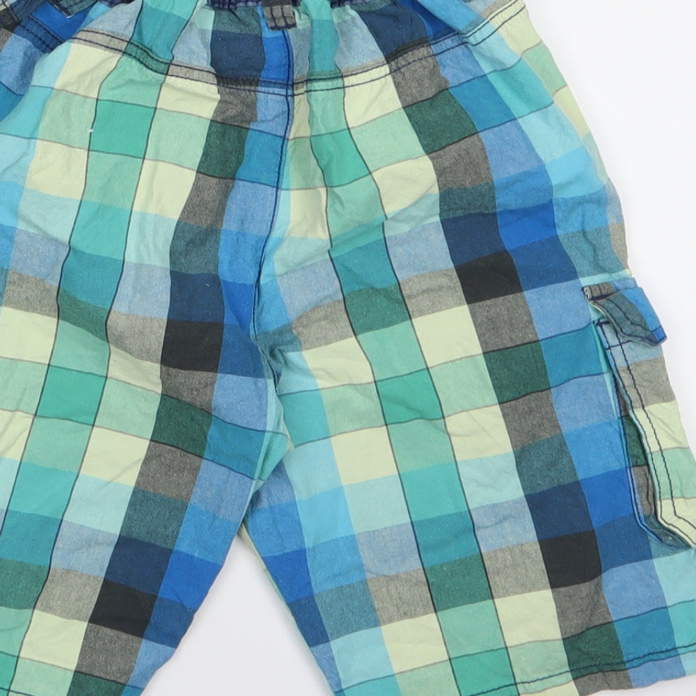 Nutmeg Boys Blue Check  Bermuda Shorts Size 12-13 Years