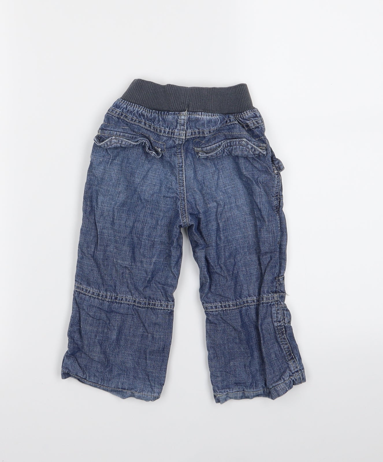 Marks and Spencer Boys Blue  Denim Cargo Jeans Size 18-24 Months