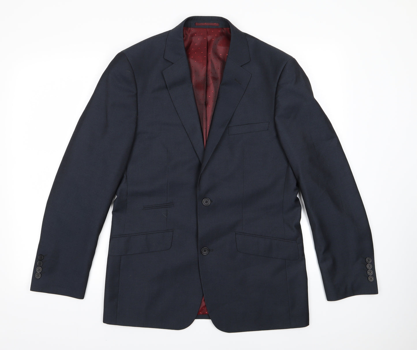 Tarocash Mens Grey  Rayon Jacket Suit Jacket Size 36