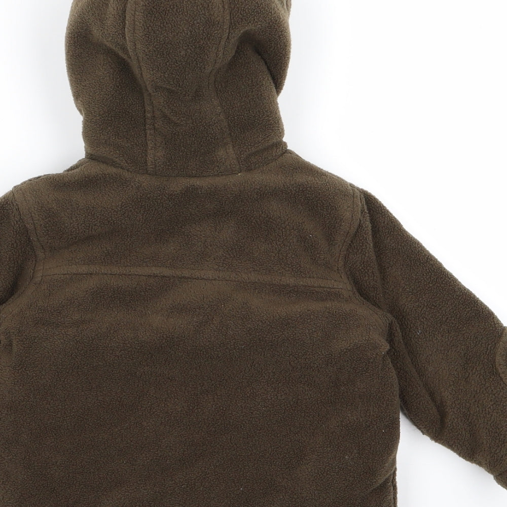 Mothercare Baby Brown  Fleece Basic Coat Coat Size 12-18 Months