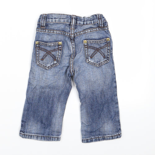 United Colours of Benetton Boys Blue  Denim Cargo Jeans Size 12 Months