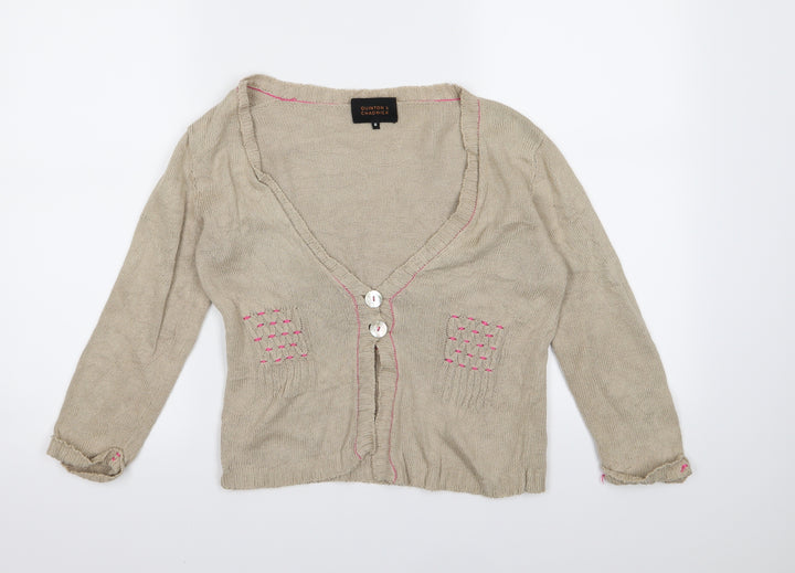 Quinton & Chadwick Womens Brown Knit Cardigan Jumper Size S