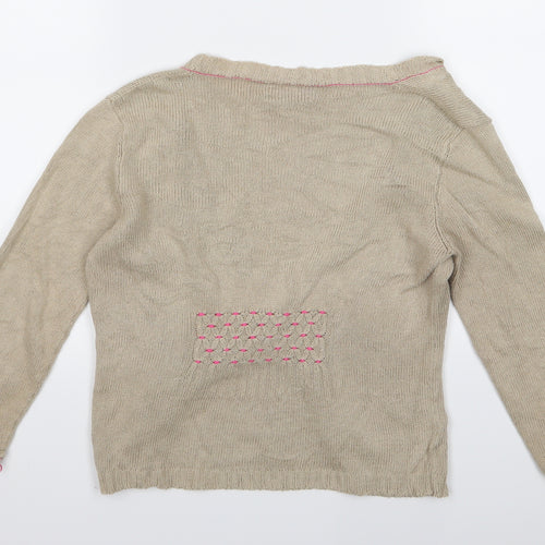 Quinton & Chadwick Womens Brown  Knit Cardigan Jumper Size S